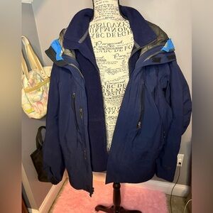L.L. Bean Dark Blue All-Conditions 2 in 1 Jacket
